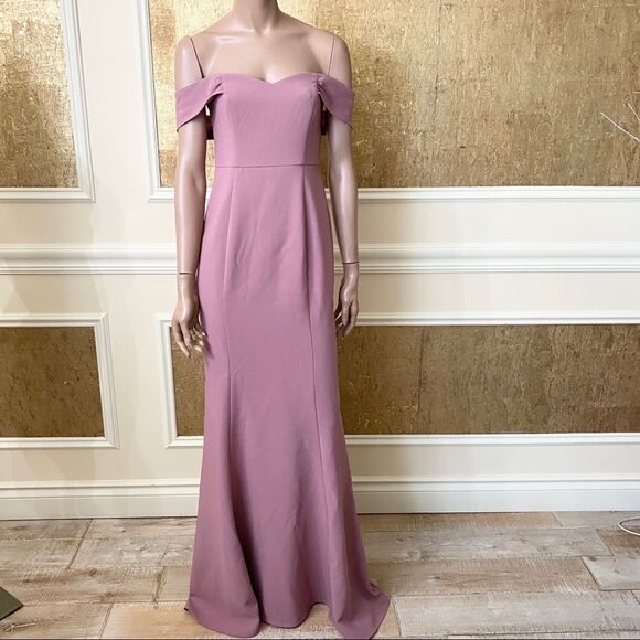 NWT! LIKELY pink off the shoulder mermaid gown 6 - Picture 2 of 10